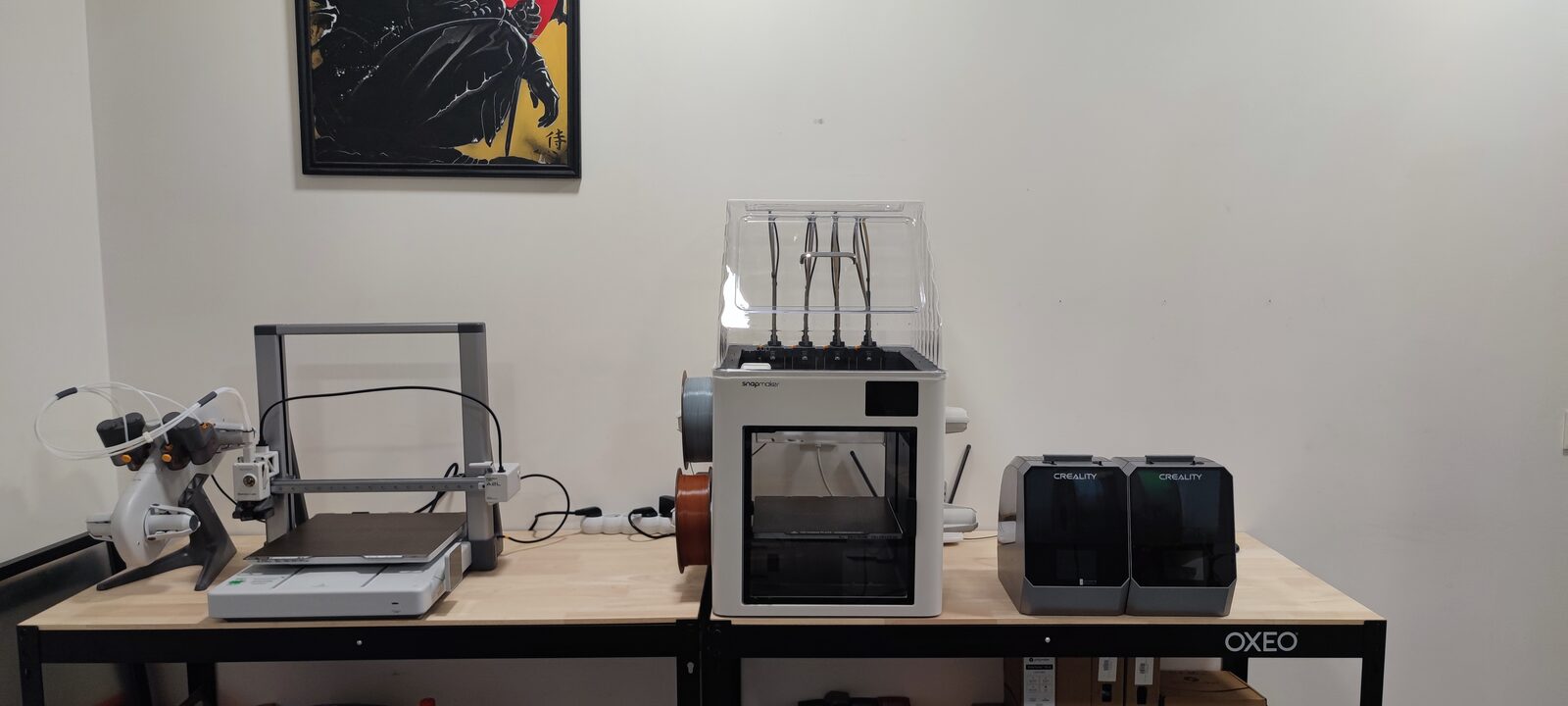L'atelier d'impression 3D avec les différentes machines